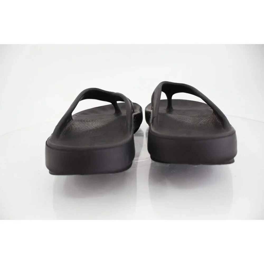 Oofos Mens OOriginal Sandal Size 11 Black Sport Recovery Shoe Thong Slide Comfy